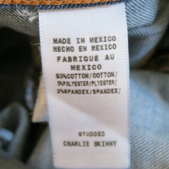 Lucky Brand Studded Charlie Skinny Denim Jean 2/26 - Picture 6 of 6